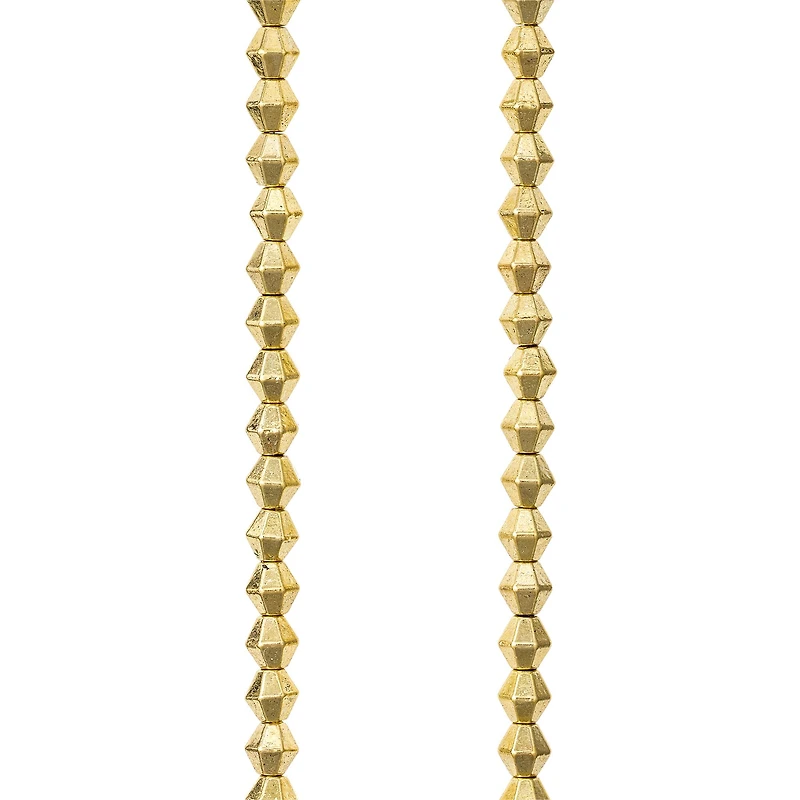 Gold Metal Faceted Round Beads, 4mm by Bead Landing™