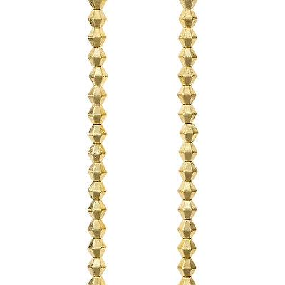 Gold Metal Faceted Round Beads, 4mm by Bead Landing™