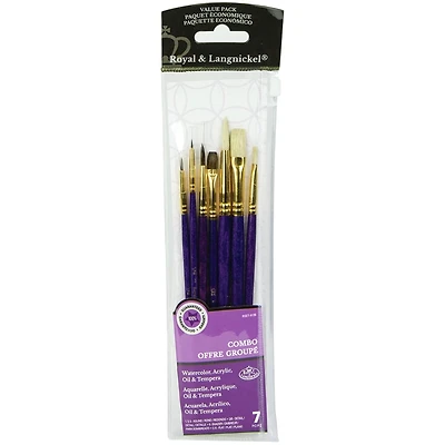 Royal & Langnickel® Bristle/Sable Value Pack Brush Set