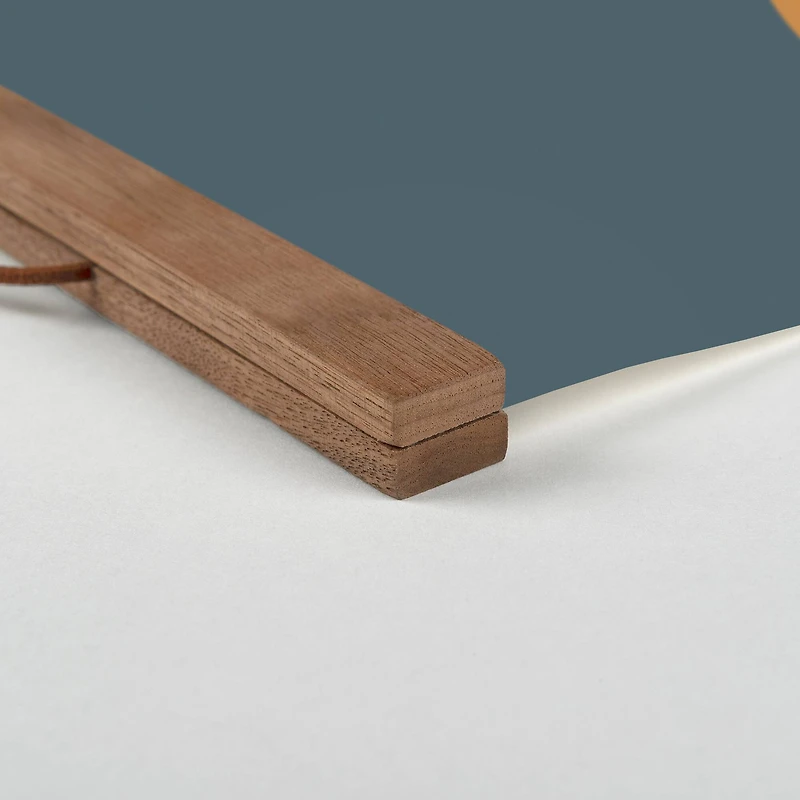 Circle Dash 12" x 18" Teak Hanging Canvas