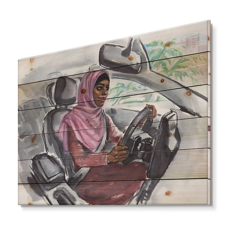 Designart - Arabian Woman Driving A Car III
