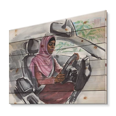 Designart - Arabian Woman Driving A Car III