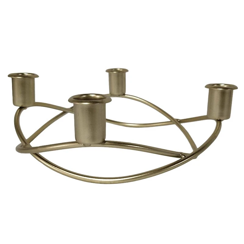 8.5" Gold Circle Taper Candle Holder by Ashland®
