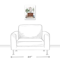 Midcentury Bathroom 12" x 16" Canvas Wall Art