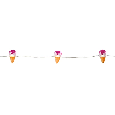 18ct. Ice Cream Cone Icon Warm White LED String Lights by Ashland®
