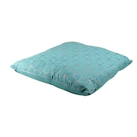 Blue & Copper Geometric Print Throw Pillow