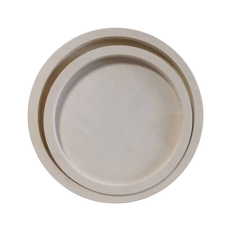 Round Framed Wood Tray Set by Make Market®