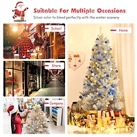 7.5ft. Unlit Silver Tinsel Artificial Christmas Tree