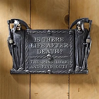 Design Toscano 12" Life After Death: No Trespassing Wall Sculpture