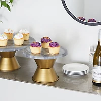 Grey Glam Cake Stand, 10" x 10" x 7"
