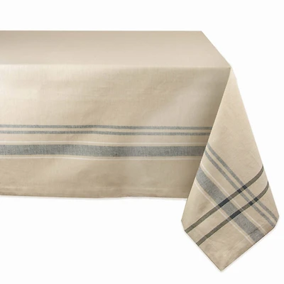 DII® 104" Black French Stripe Tablecloth