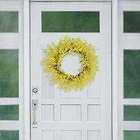 30" Yellow Winter Jasmine Floral Spring Wreath