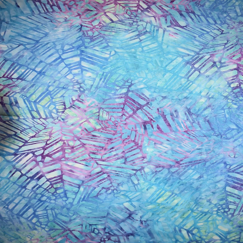 10 yd. Full Bolt: Feldman Premium Indonesian Batik Turquoise Crackle Fabric