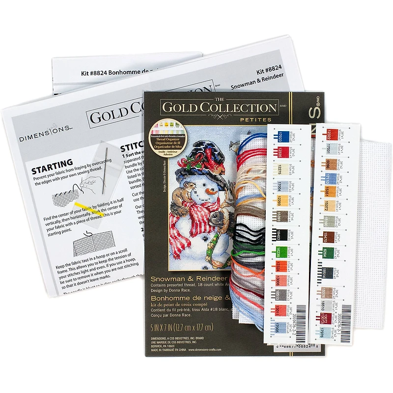 Dimensions® Snowman & Reindeer Counted Cross Stitch Kit