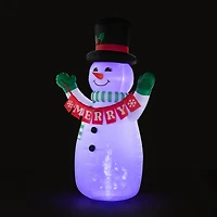 Mr. Christmas 10ft. Merry Snowman Outdoor Lit Inflatable