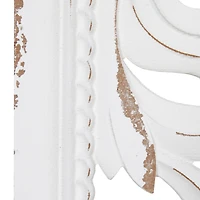 50" White Wood Traditional Abstract Wall Decor, 2ct.