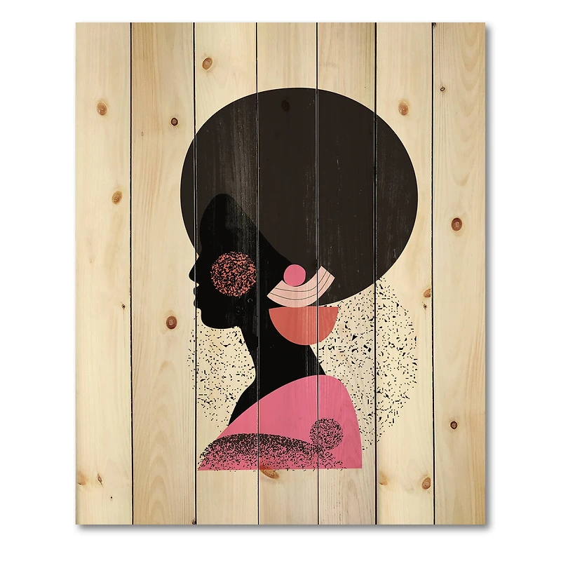Designart - Ethnic Geometric Silhouette of Afro American I