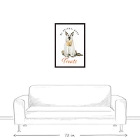 No Tricks Only Treats Black Framed Canvas Wall Art