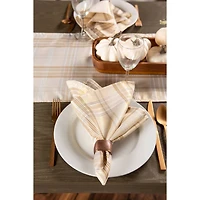 DII® Cream Metallic Plaid Tablecloth