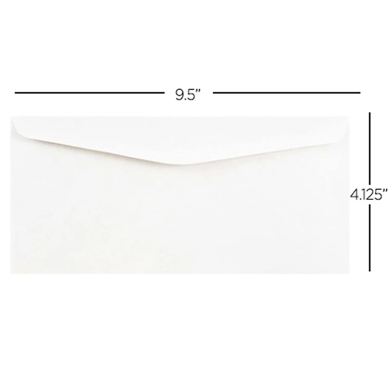 JAM Paper 4" x 9.5" White Business Envelopes