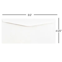 JAM Paper 4" x 9.5" White Business Envelopes