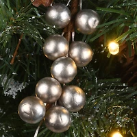 2ft. Pre-Lit Snowy Morgan Spruce Artificial Christmas Tree, Warm White LED Lights