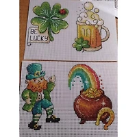 MP Studia St. Patrick's Day Magnets Plastic Canvas Counted Cross Stitch Kit