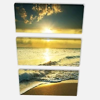 Designart - Yellow Sunlight over Crystal Waters