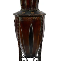 Brown Metal Rustic Vase, 27" x 9" x 9"