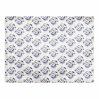 Blue Floral Pattern 18" x 14" Poly Twill Placemat