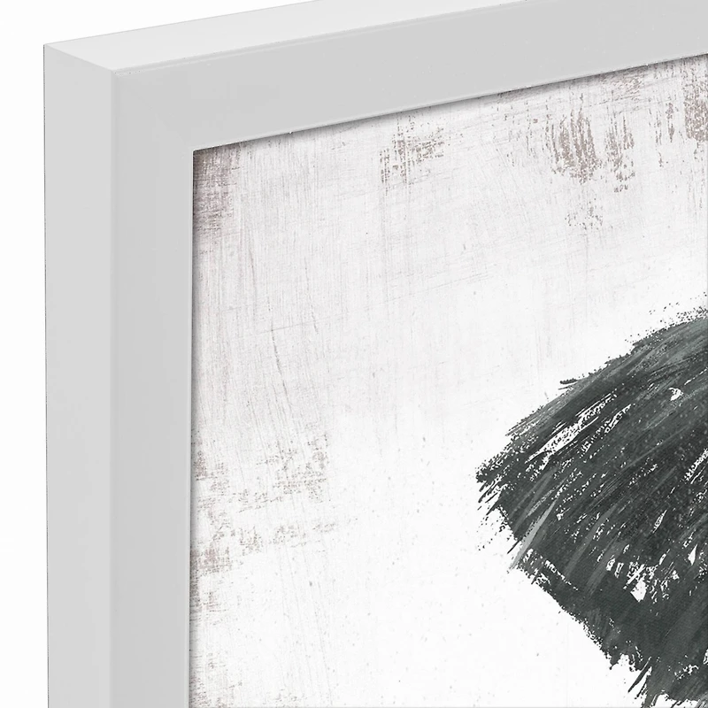 Chippy Farm Cow White Framed Canvas Wall Art