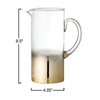 Hello Honey® 10" Gold Ombre Glass Pitcher