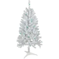 4ft. Pre-Lit White Artificial Christmas Tree, Green Lights