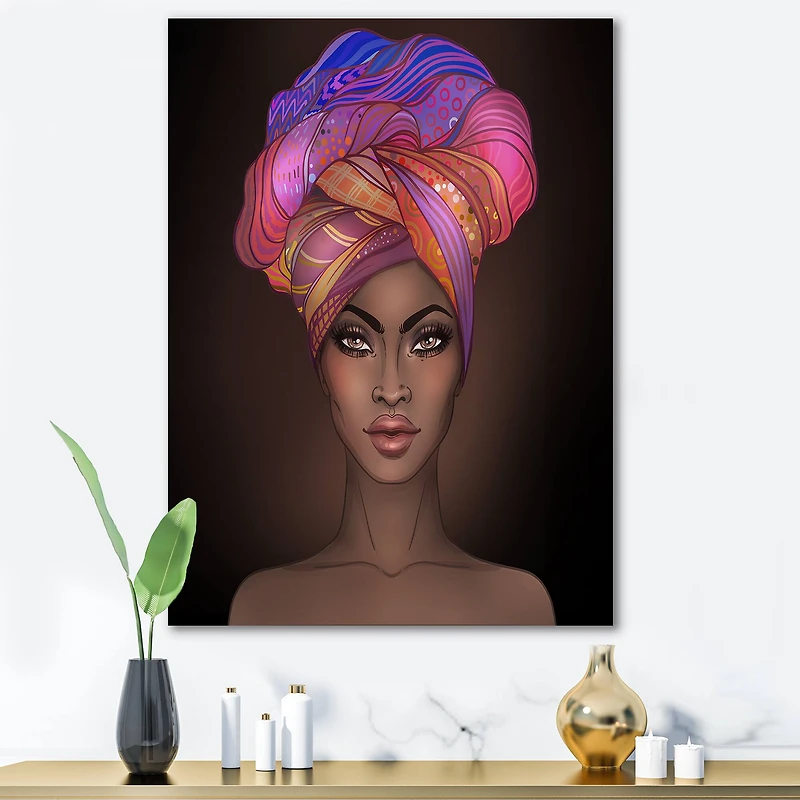 Designart - African American Woman with Turban VI