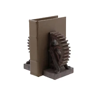 7" Brown Industrial Gear Bookends