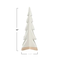 Hello Honey® 11" Cream Decorative Stoneware Tree with Reactive Glaze