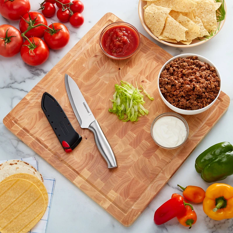 Farberware 16" End Grain Rubberwood Cutting Board