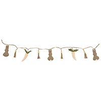 4ft. Beige & White Carrot & Plush Easter Bunny Garland