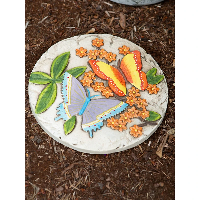 11" Butterflies Outdoor Stepping Stone