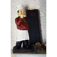 3ft. Multi Polystone Traditional Chef Chalkboard Sign