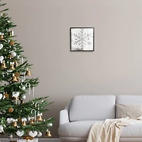 Stupell Industries Rustic Winter Snowflake Shape Framed Giclee Art