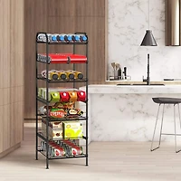 NEX™ 43" Black Freestanding 7-Tier Water Bottle Organizer