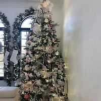 4ct. Pink 2-Finish Glass Ball Ornaments