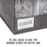 Honey Can Do Gray Stemware Storage Box