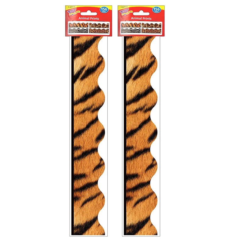 Trend Enterprises® Terrific Trimmers® Animal Prints Border Variety Pack, 312ft.