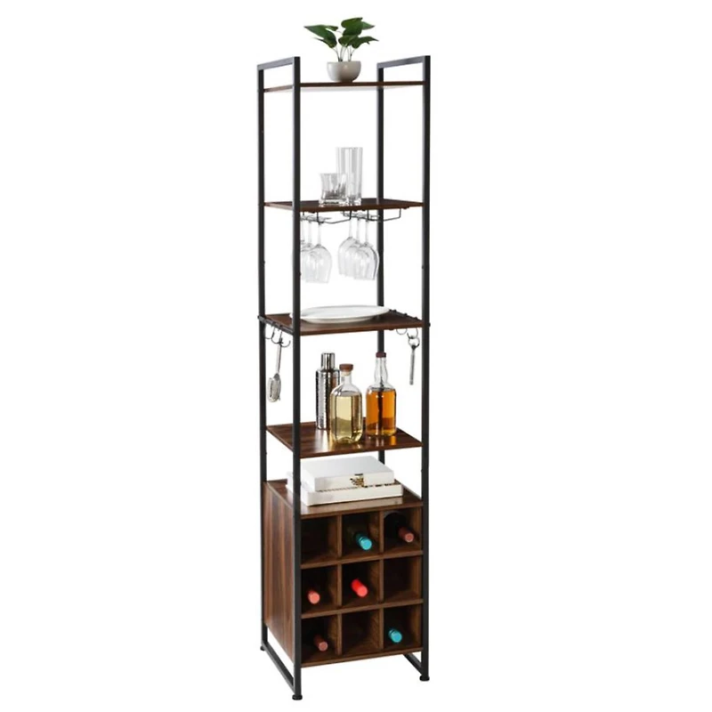 Honey Can Do 6ft. Free-Standing Wine & Bar Storage Tower