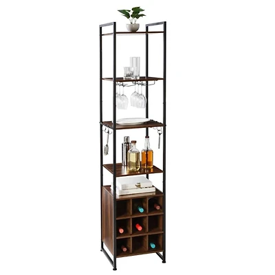 Honey Can Do 6ft. Free-Standing Wine & Bar Storage Tower