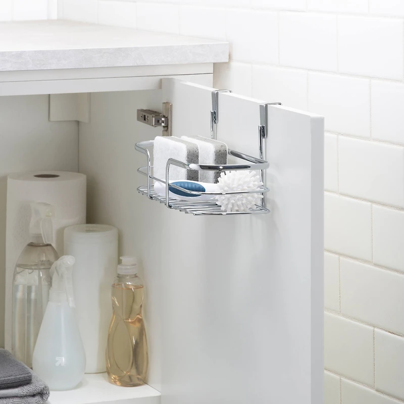 Kitchen Details Small Chrome Over the Cabinet Organizer