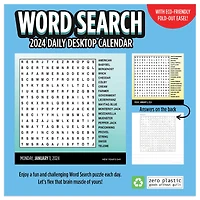 TF Publishing 2024 Word Search Puzzles Daily Desktop Calendar