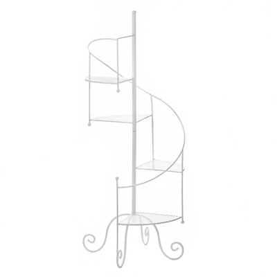 3.3ft. White Spiral Showcase Plant Stand